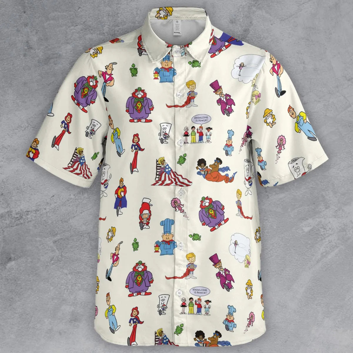Schoolhouse Rock Characters Button Down Shirt