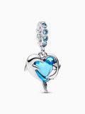 Ocean Animal Glass Detail Charm Trio