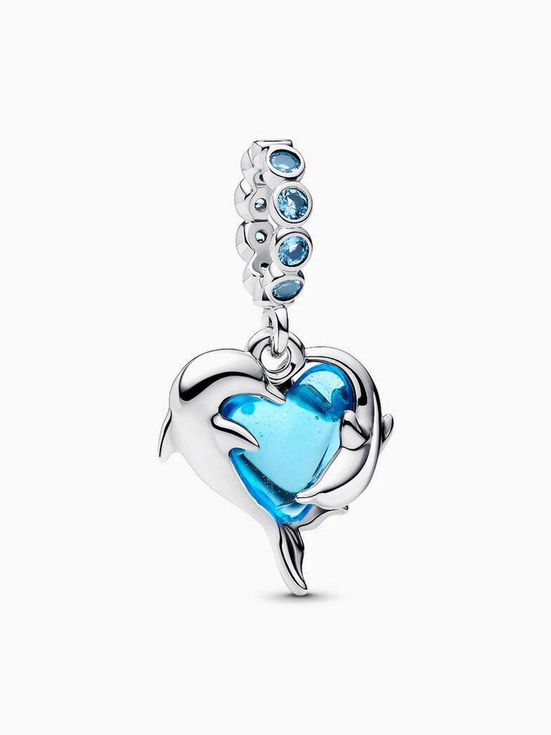 Ocean Animal Glass Detail Charm Trio