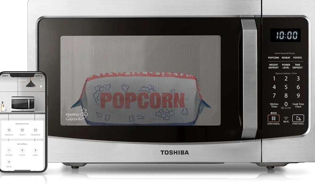 TOSHIBA 4-in-1 Countertop Microwave Oven, 1.5 Cu Ft, 1000W, Silver - ML-EC42P(SS)