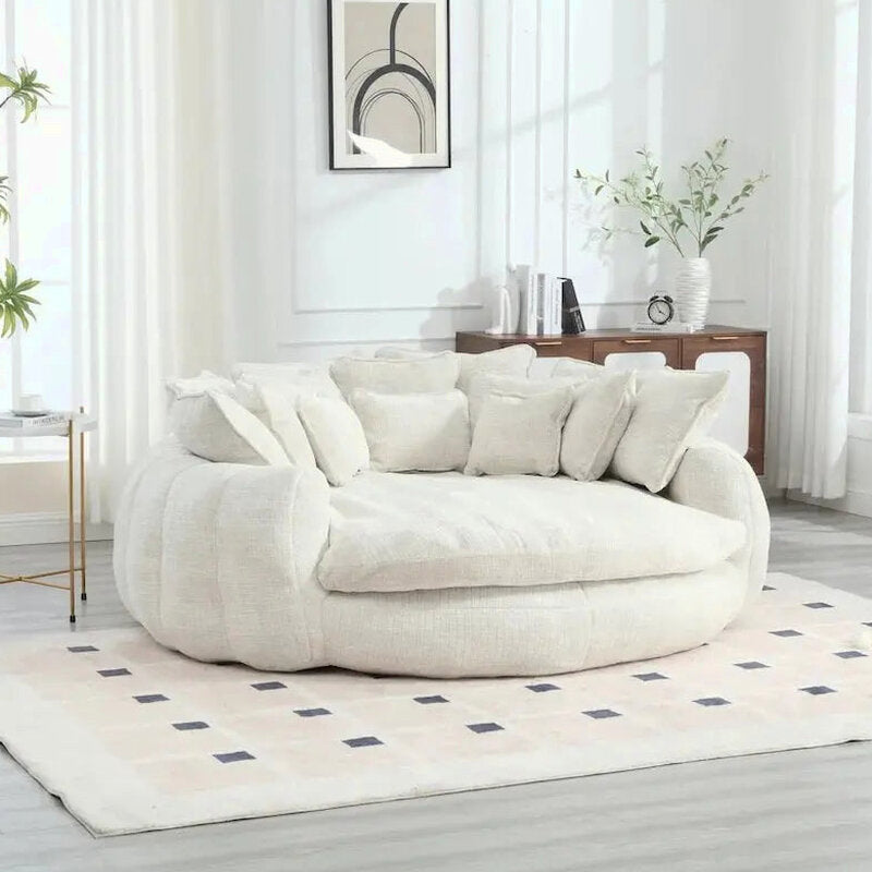 Oversized Double Loaf Sofa Bed With Supportive Armrests