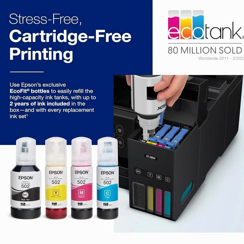 Epson EcoTank ET-4800 Wireless All-in-One Inkjet Printer, White - ET-4800