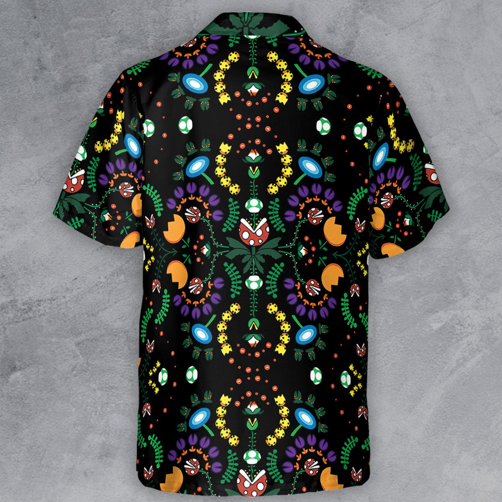 Mario Bros Piranha Plant Button Down Shirt