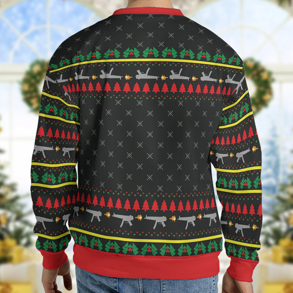 Invited To The Christmas Party Die Hard Ugly Christmas Sweatshirt