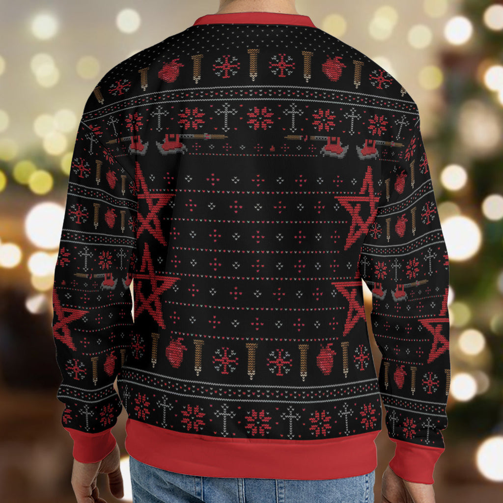 Slay Bells Ring Buffy the Vampire Slayer Ugly Christmas Sweatshirt