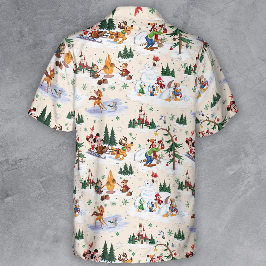 Magical Classic Mouse and Friends Christmas Button Down Shirt