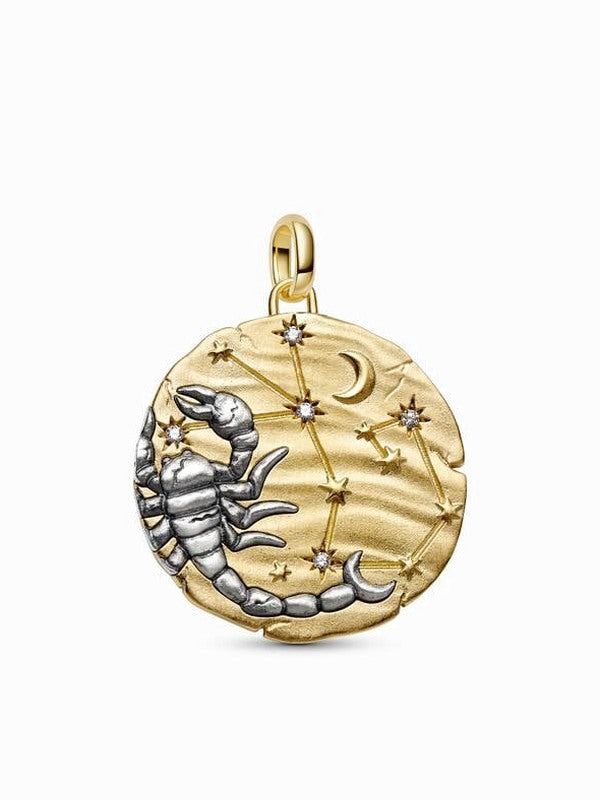 Oversized Scorpio Gold-Plated Medallion Charm
