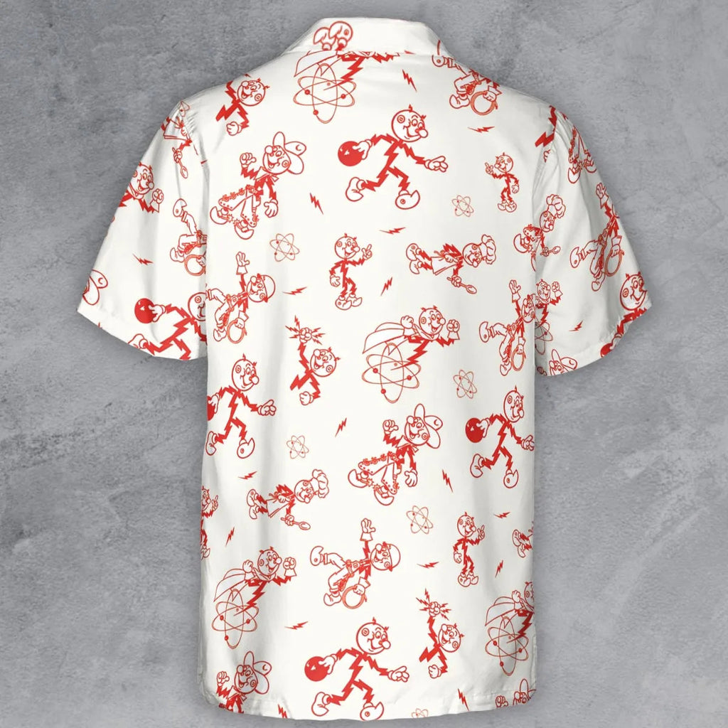 Vintage Style Nostalgic Reddy Kilowatt Button Down Shirt