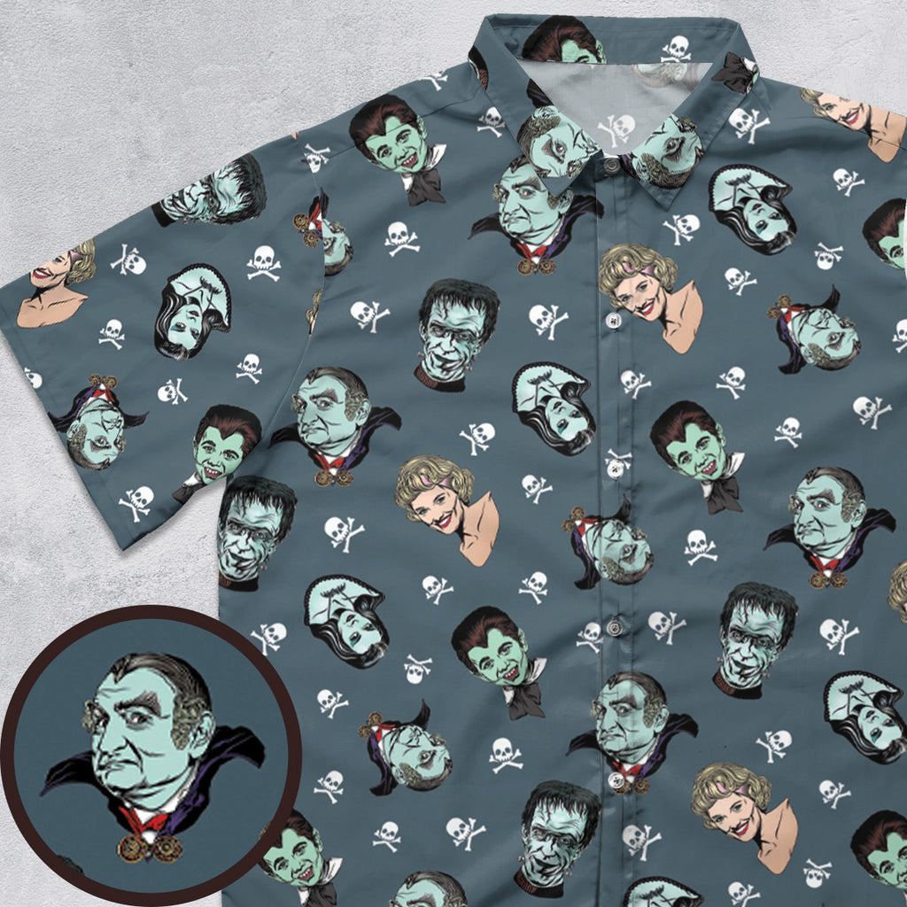 The Munsters Characters Button Down Shirt