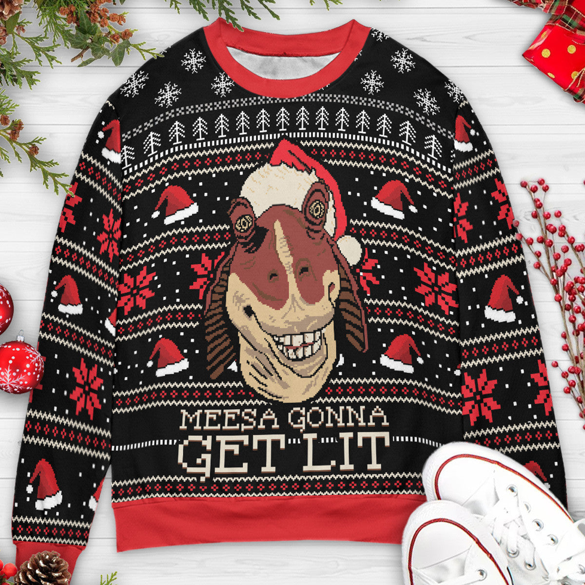 Messa Gonna Get Lit Star Wars Ugly Ugly Christmas Sweatshirt