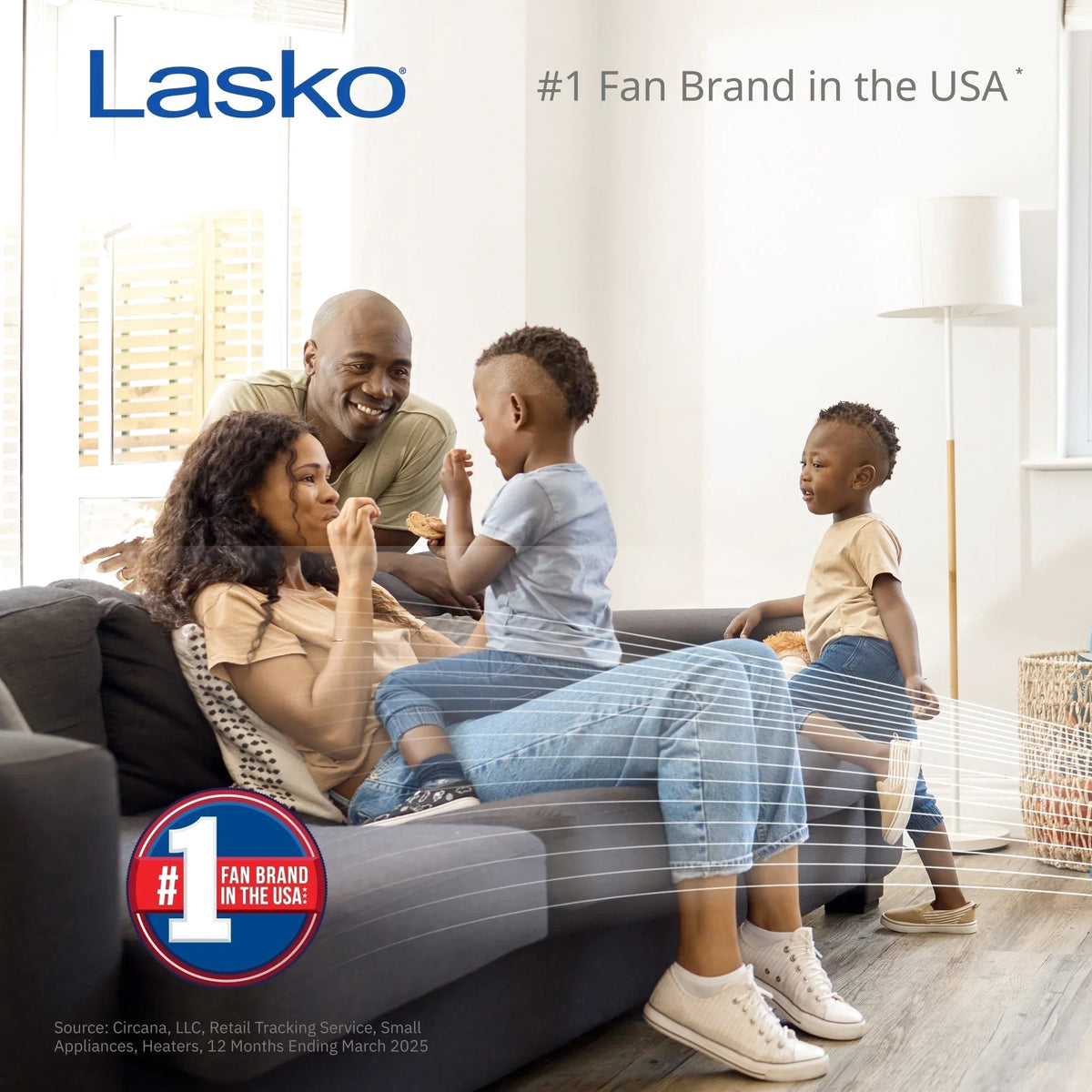 Lasko Xtra Air 48in 4-Speed Oscillating Remote Controlled Tower Fan, Black - T48336
