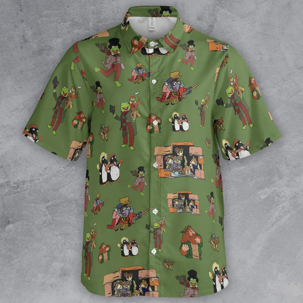 The Muppet Christmas Carol Characters Button Down Shirt