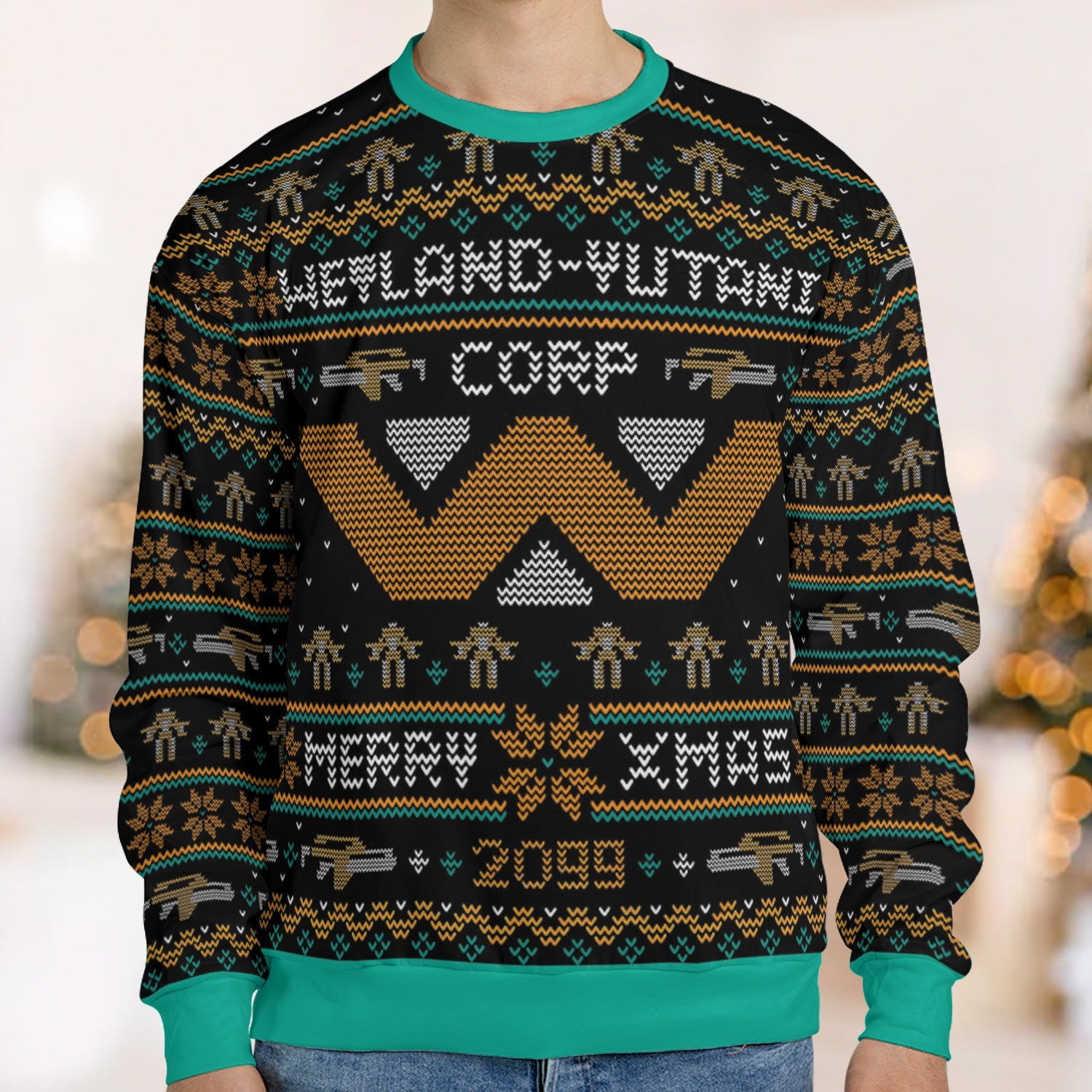 Happy Alien Xmas Ugly Christmas Sweatshirt