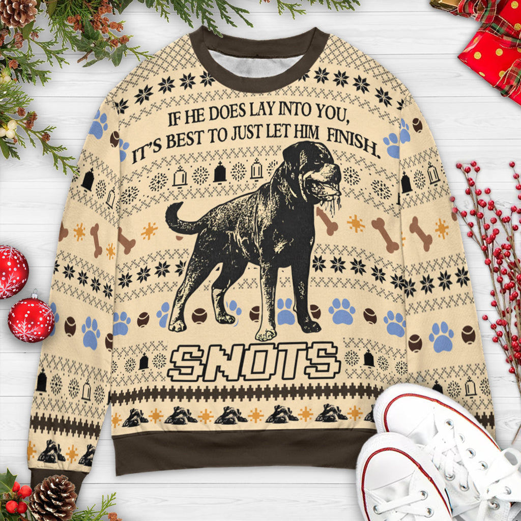 Snots Misissippi Leg Hound Ugly Christmas Sweatshirt