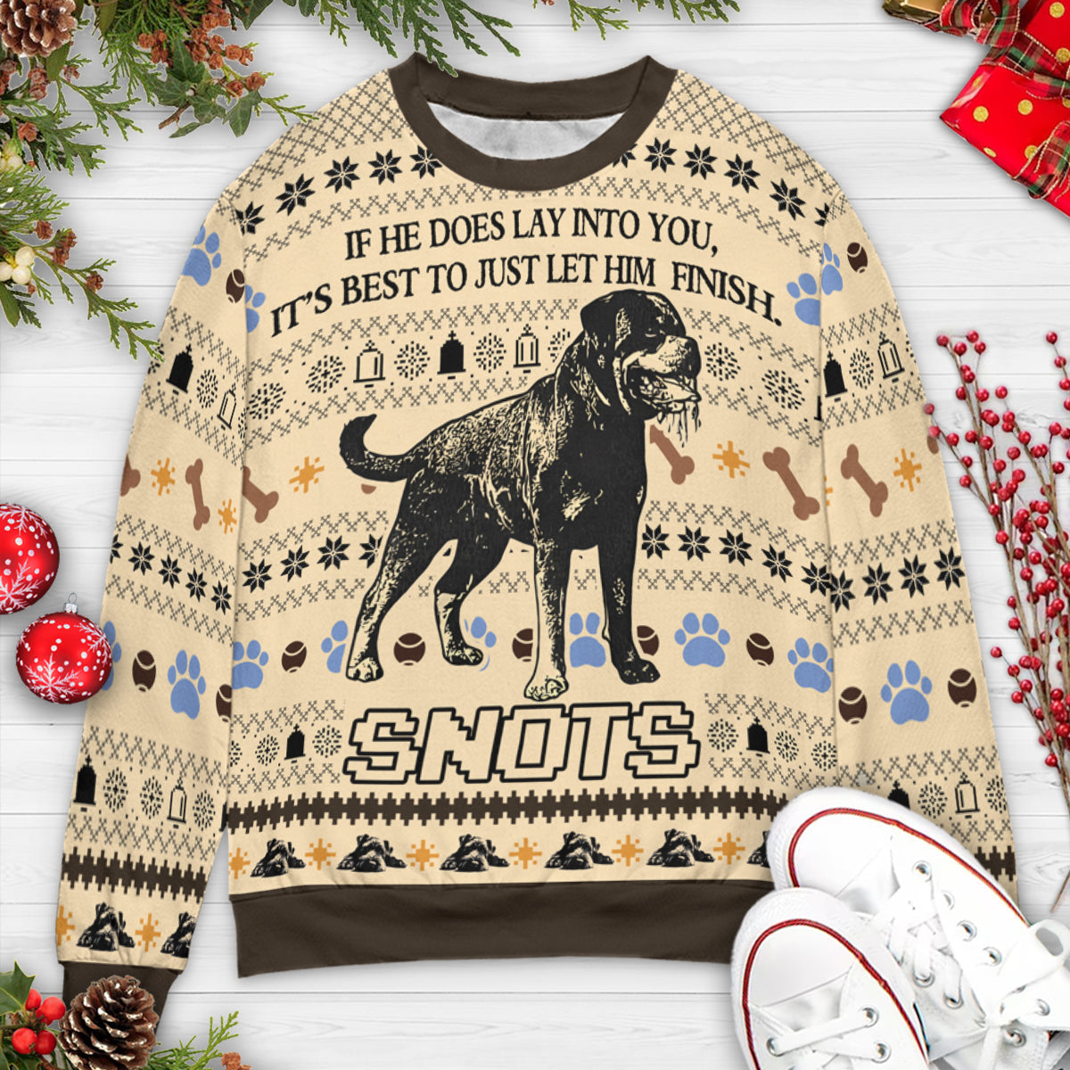 Snots Misissippi Leg Hound Ugly Christmas Sweatshirt