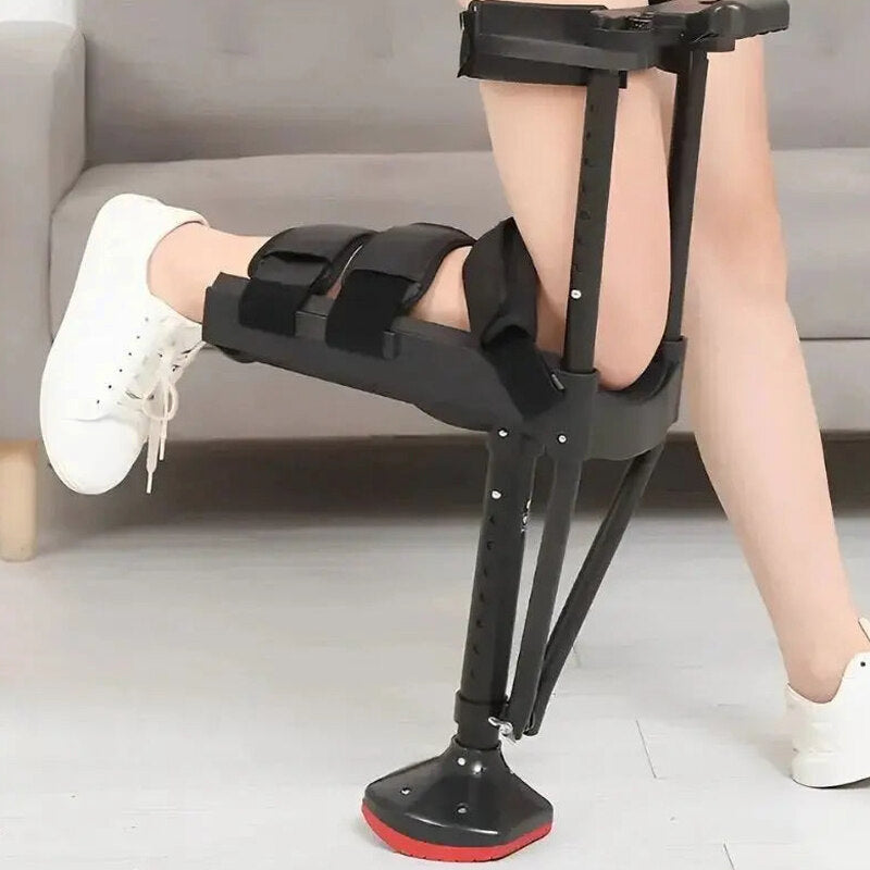 Hands-Free Knee Crutch - Adjustable Height With Padded Support