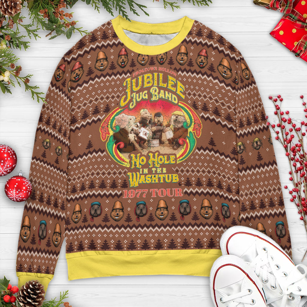 No Hole In The Washtub '77 Ugly Christmas Sweatshirt