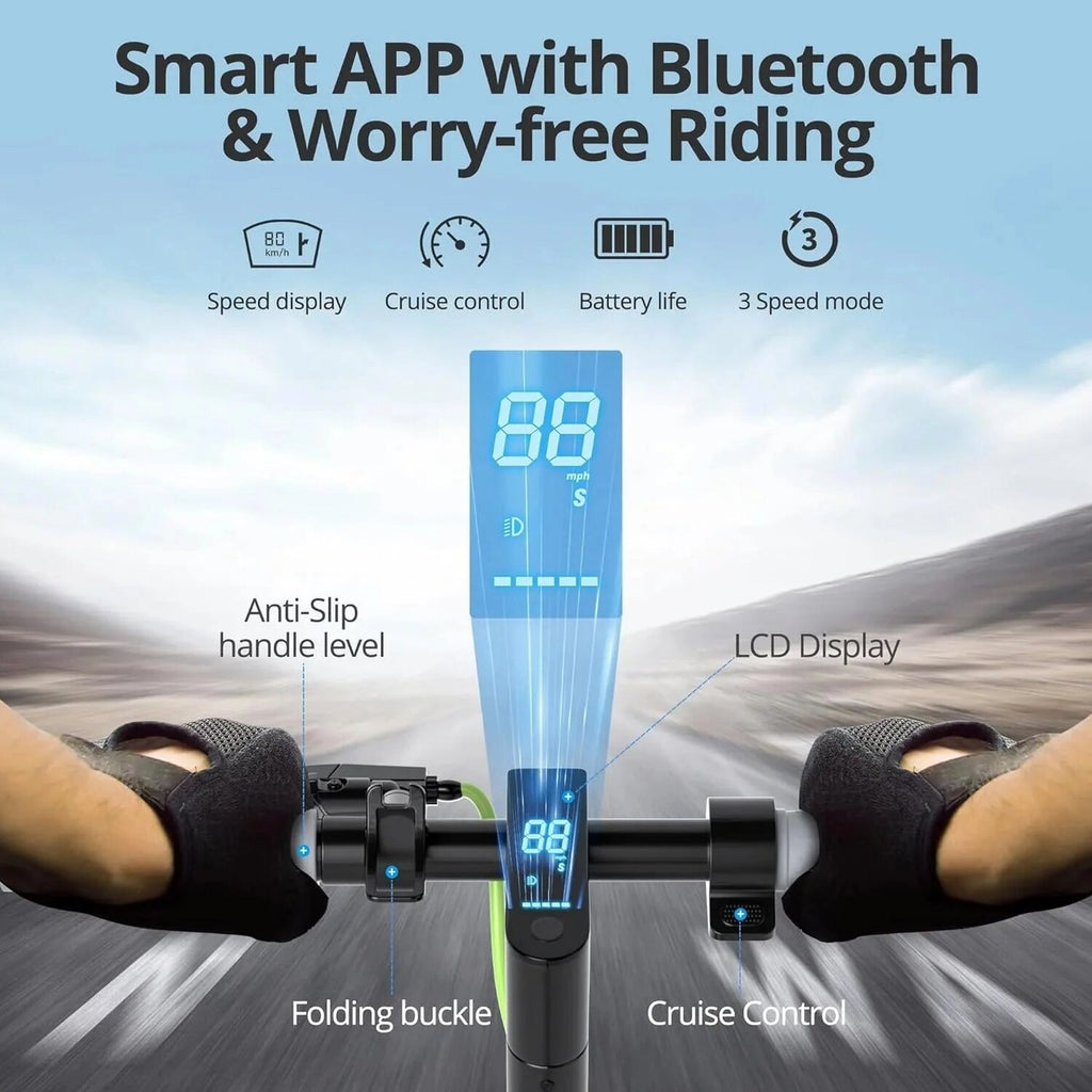 Roinside Electric Scooter, 8.5 in Solid Tires, 350W, 19 MPH, 21-23 Miles - UP12 Plus