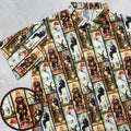 Haunted Mansion Vintage Stretch Pattern Button Down Shirt