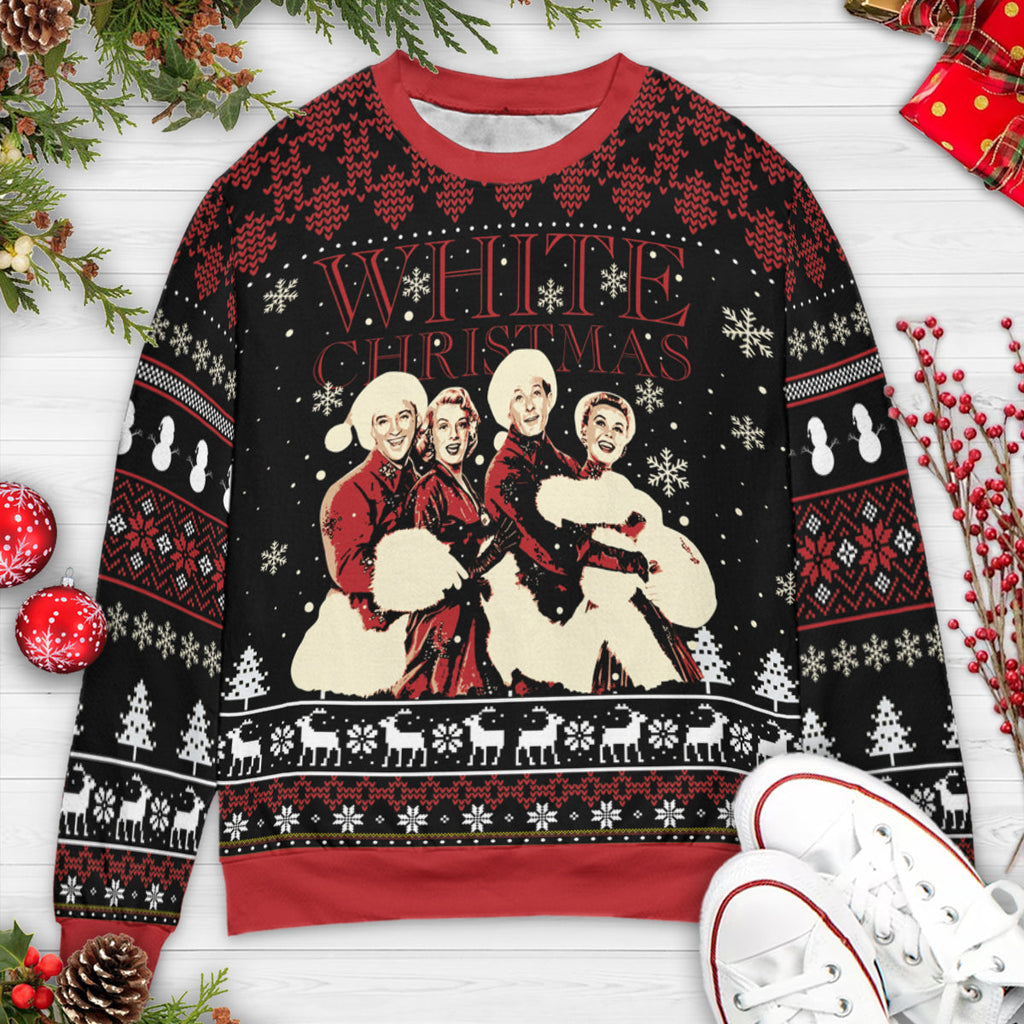 Holiday Magic White Christmas Ugly Christmas Sweatshirt