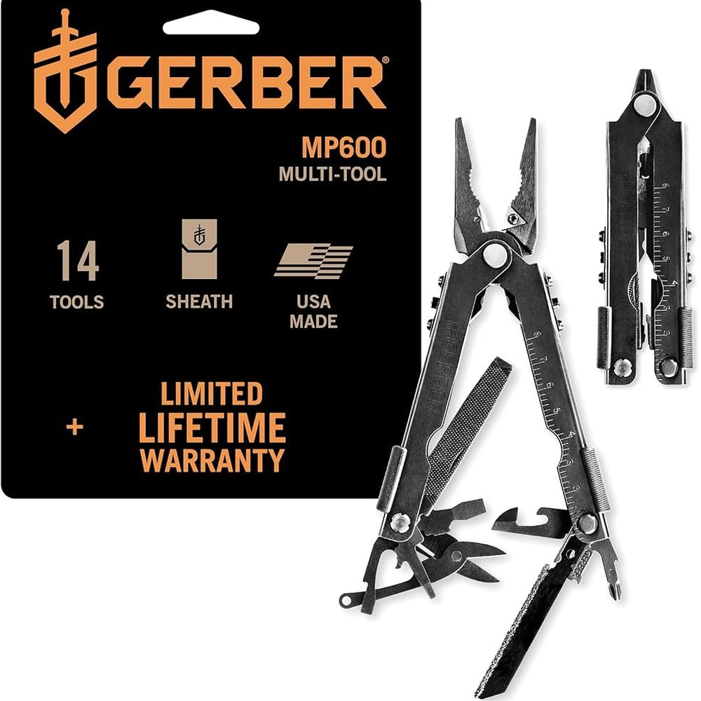 Gerber Gear Multi-Plier 600 14-in-1 Bladeless Multipurpose Tool - Black