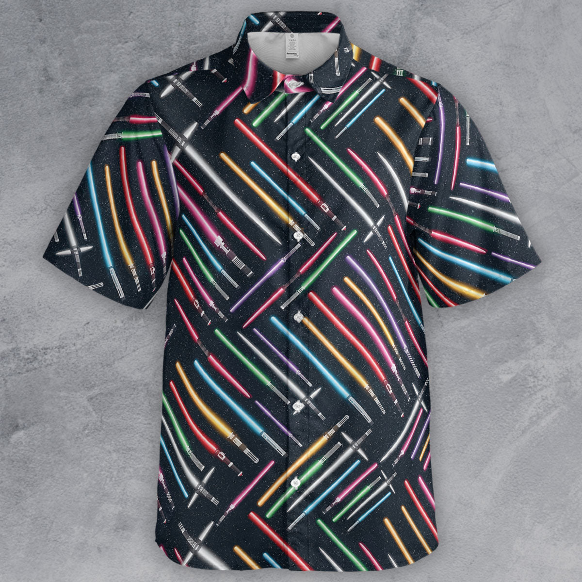 Lightsabers Star Wars Pattern Button Down Shirt
