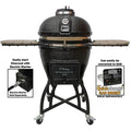 Vision Grills Kamado S-Series 22in Ceramic Charcoal Grill - Black