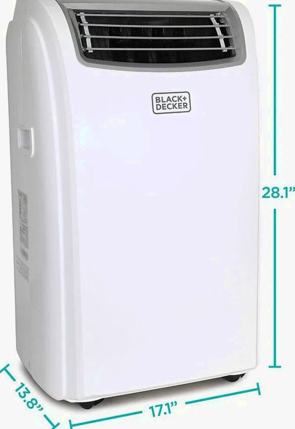 BLACK+DECKER Portable Air Conditioner With Heat, 14,000 BTU, White