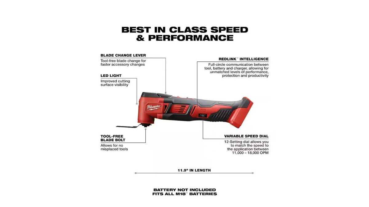 Milwaukee Open Box M18 18-Volt Lithium-Ion Cordless 7-Tool Combo Kit With 2 Batteries, Charger And Tool Bag - 2695-27SH