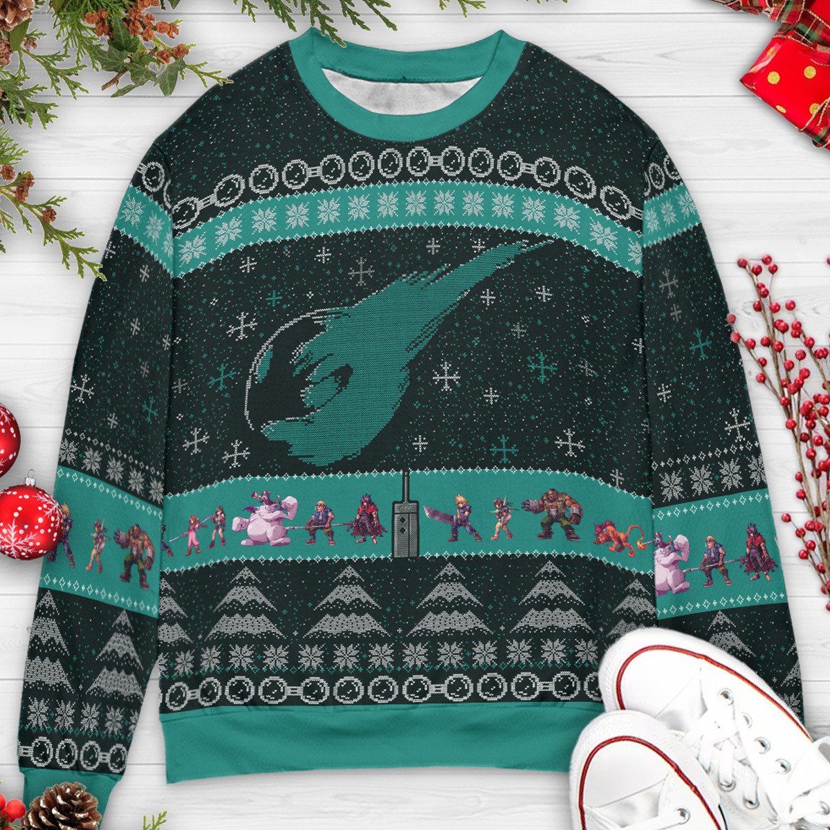 Final Fantasy VII Ugly Christmas Sweatshirt