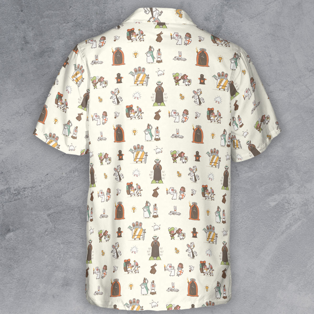 The Holy Grail Pattern Monty Python Button Down Button Down Shirt