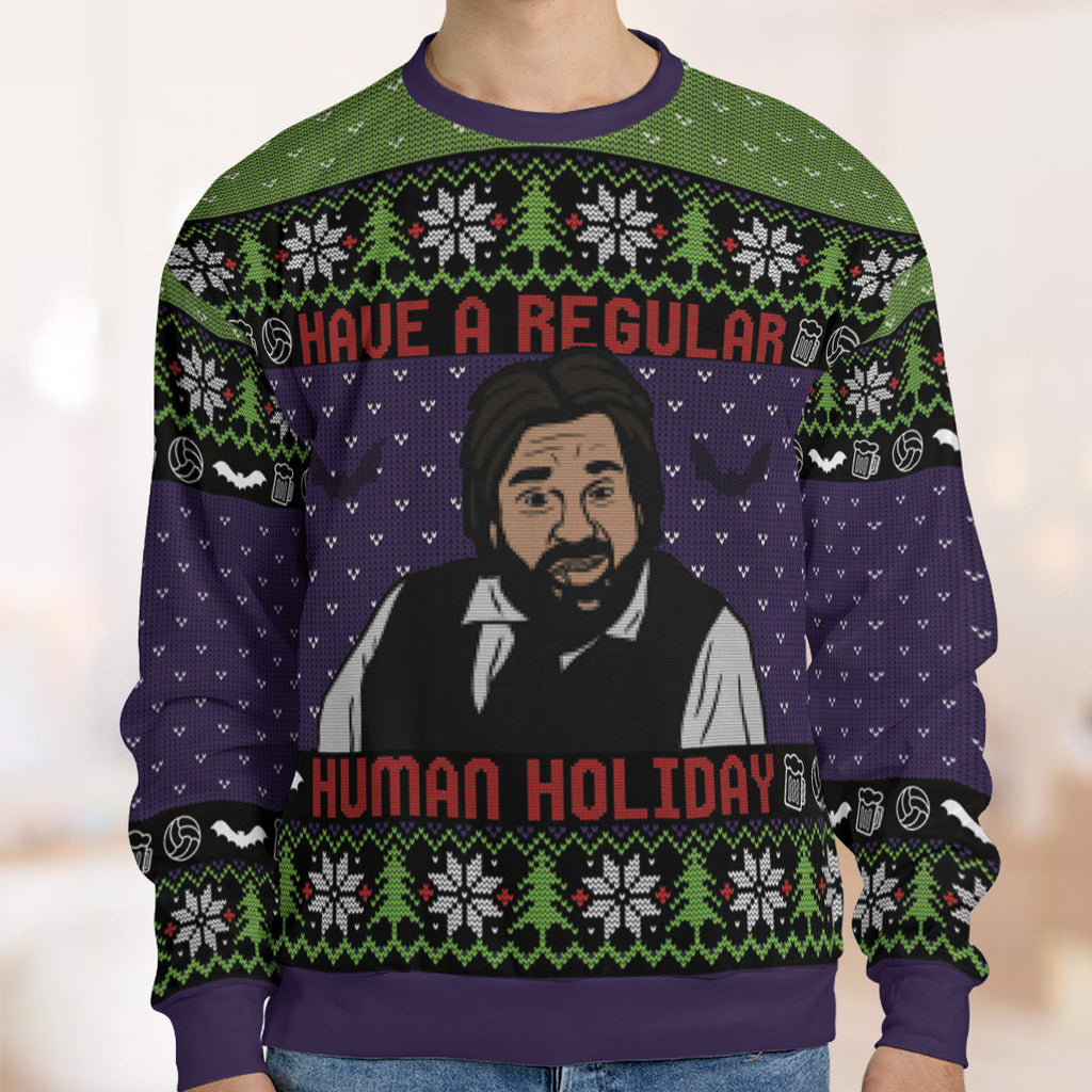 Regular Human Holiday Ugly Christmas Sweatshirt