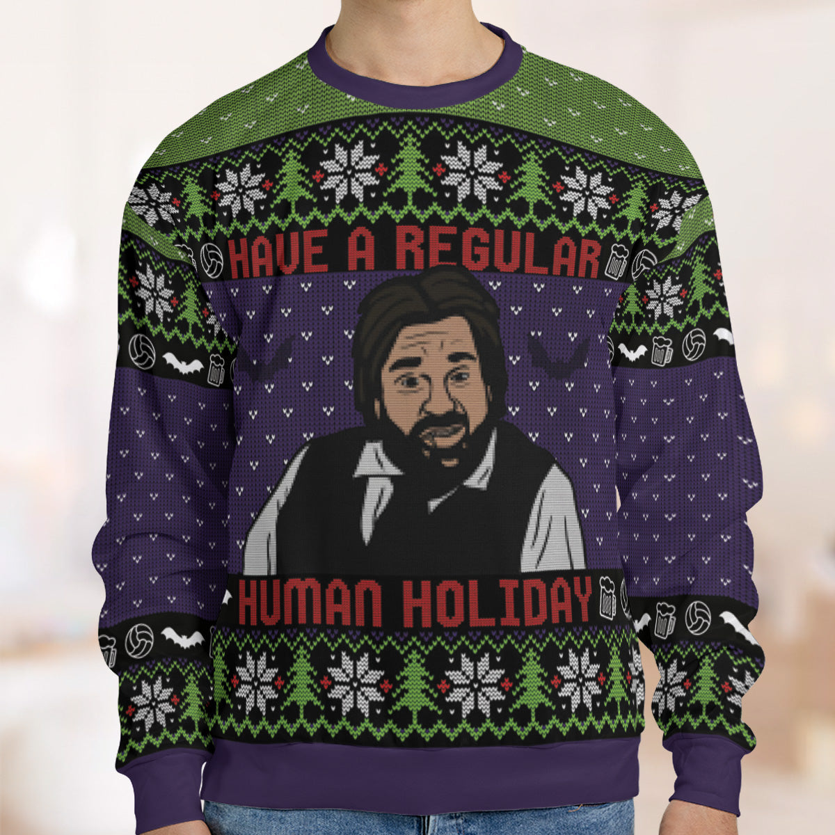 Regular Human Holiday Ugly Christmas Sweatshirt
