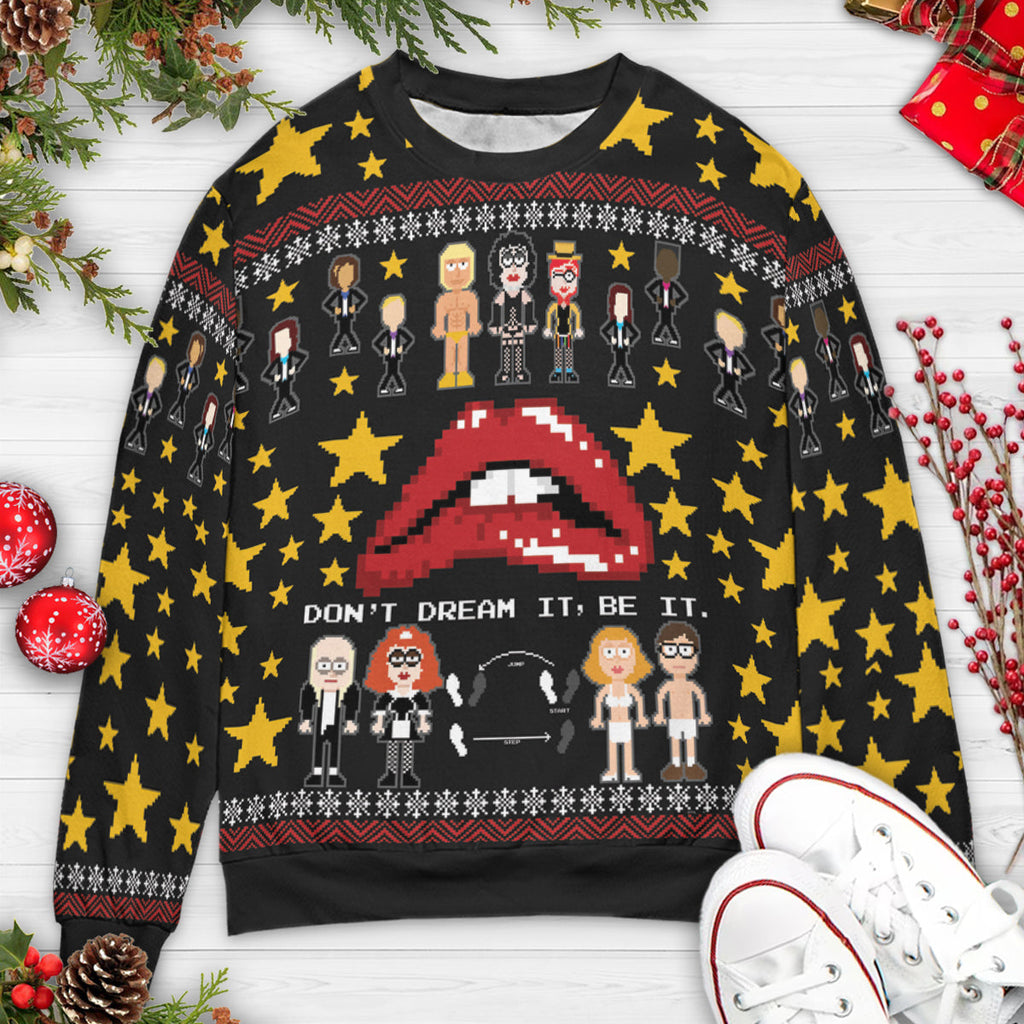 Rocky Horror Pixel Party Ugly Christmas Sweatshirt