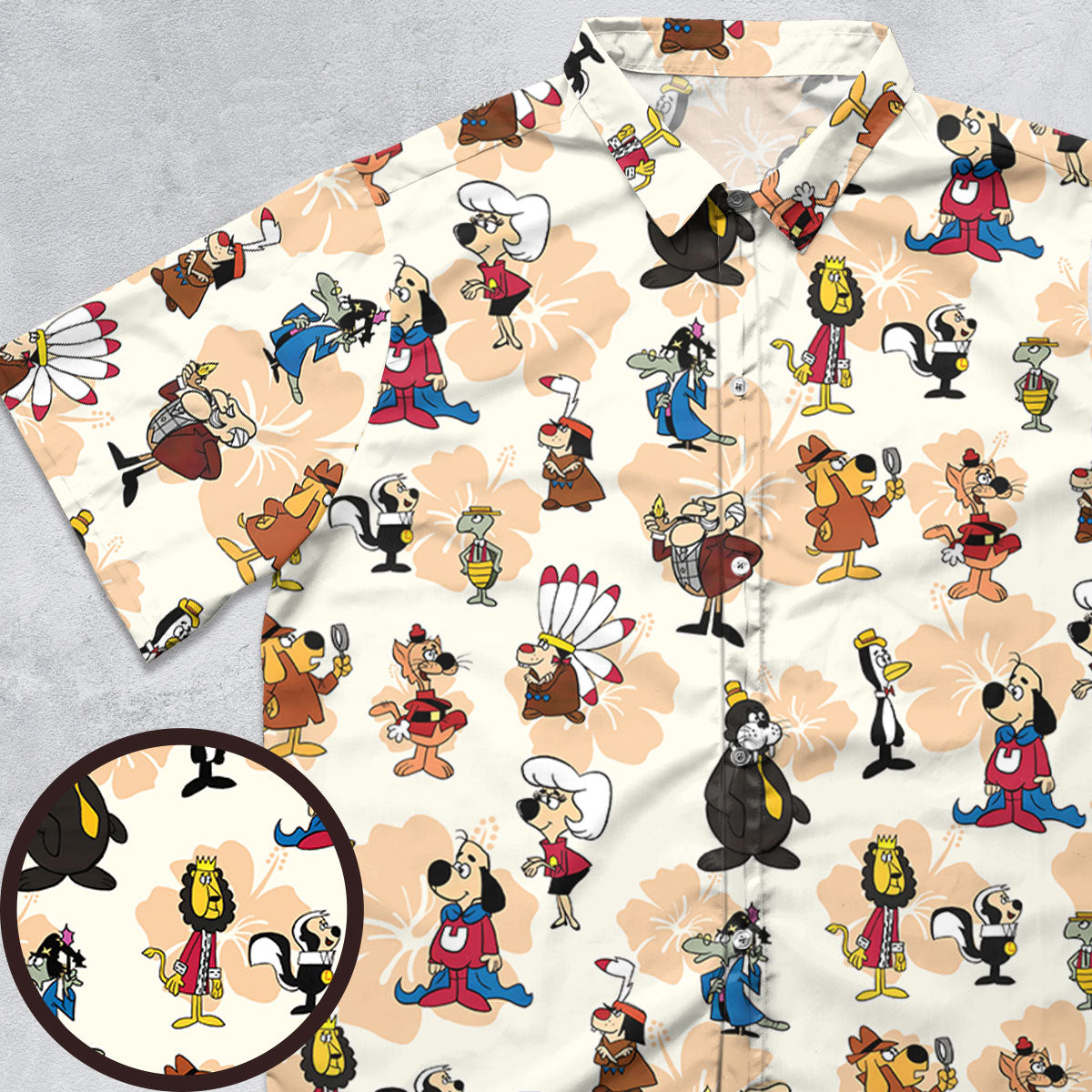 Nostalgia Underdog Characters Button Down Shirt