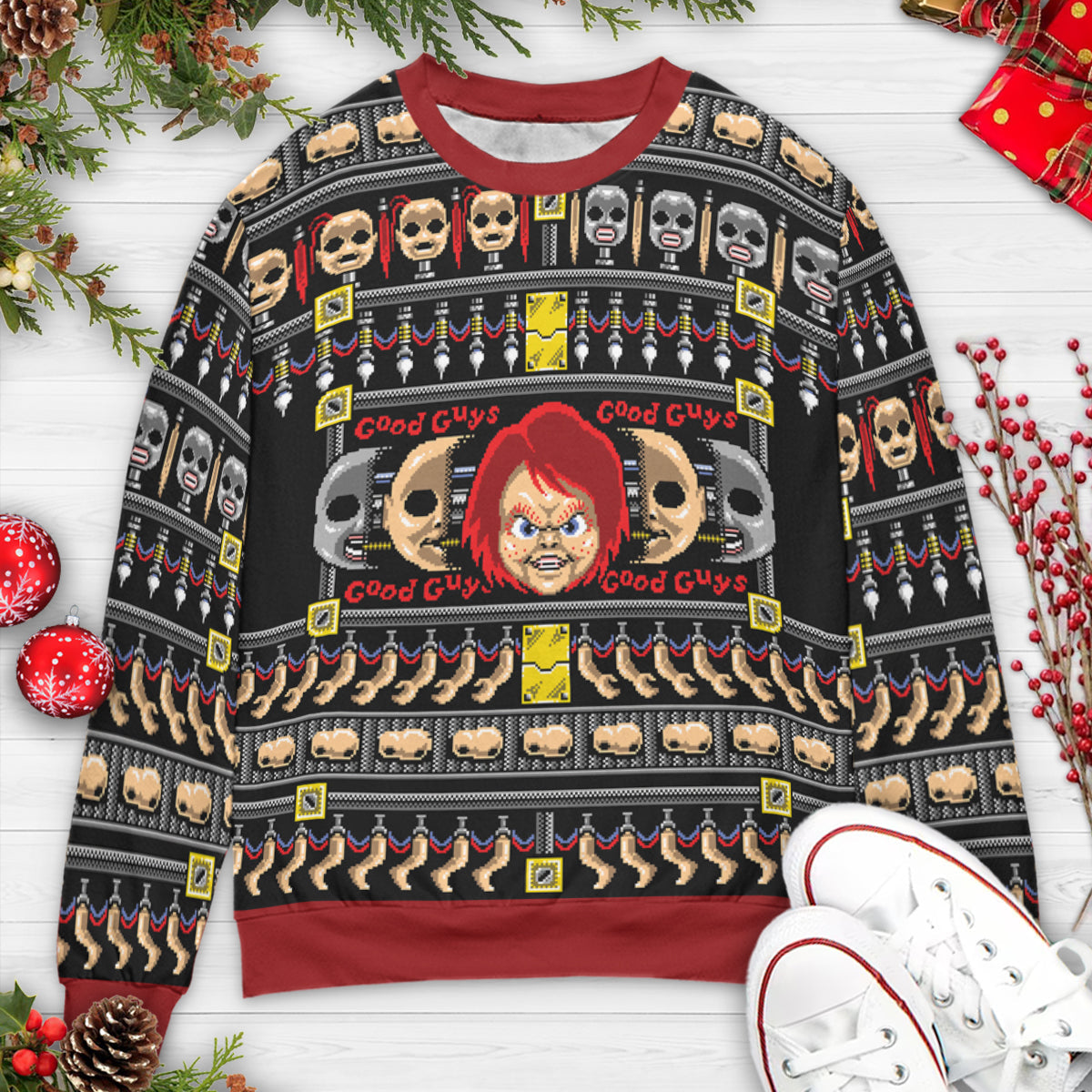 Horror Holiday Child's Play Ugly Christmas Sweatshirt