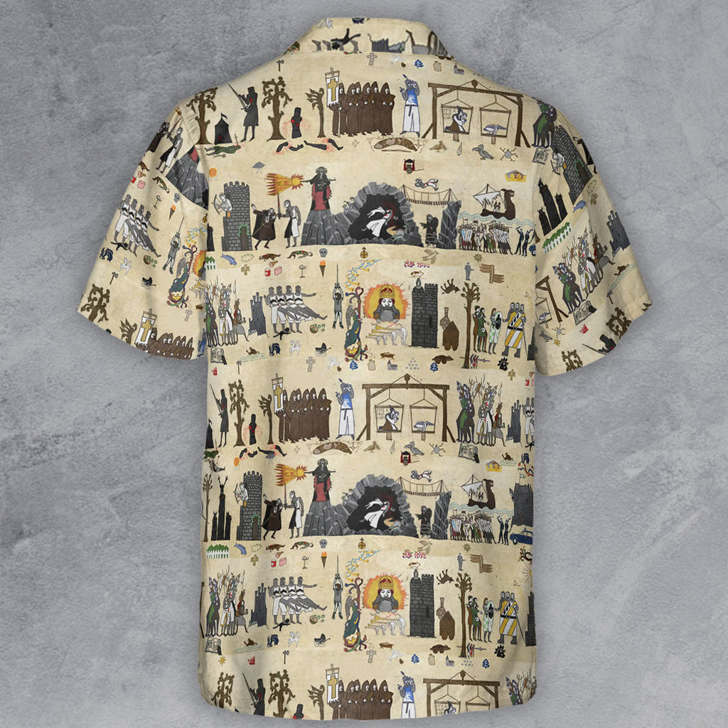 Bayeux Tapestry Monty Python Button Down Shirt