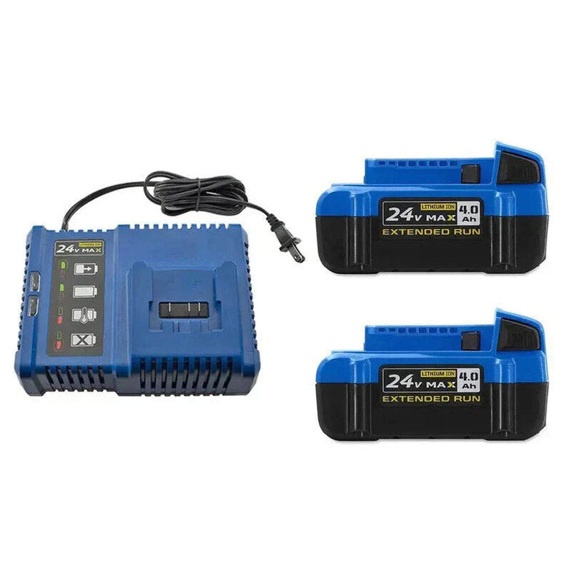 24-Volt Max 2-Pack 4 Amp-Hour Lithium Power Tool Battery Kit With Charger