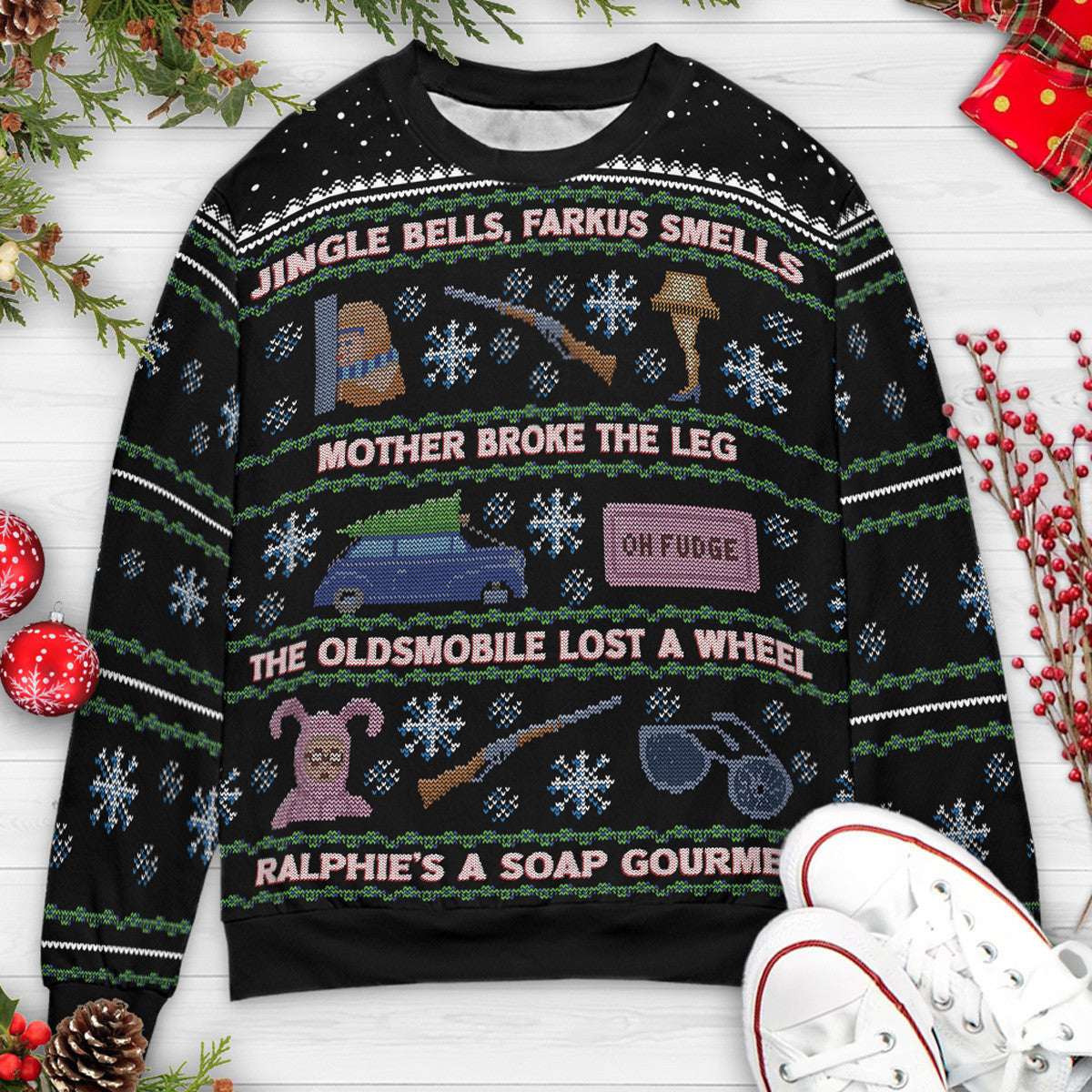 Jinger Bells Farkus smells A Christmas Story Ugly Christmas Sweatshirt