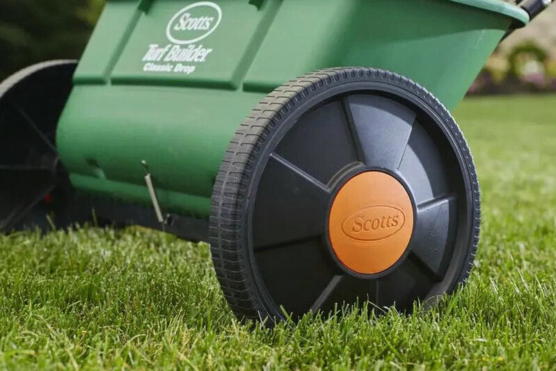 Scotts Turf Builder Classic Drop Spreader - Precision Lawn Fertilizer & Seed Distributor