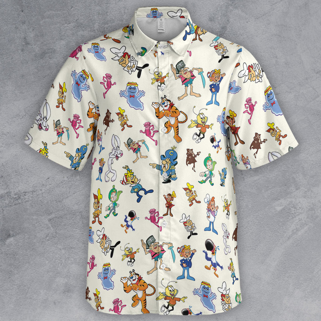 80s 90s Commercial Mascot Cereal Button Down Shirt