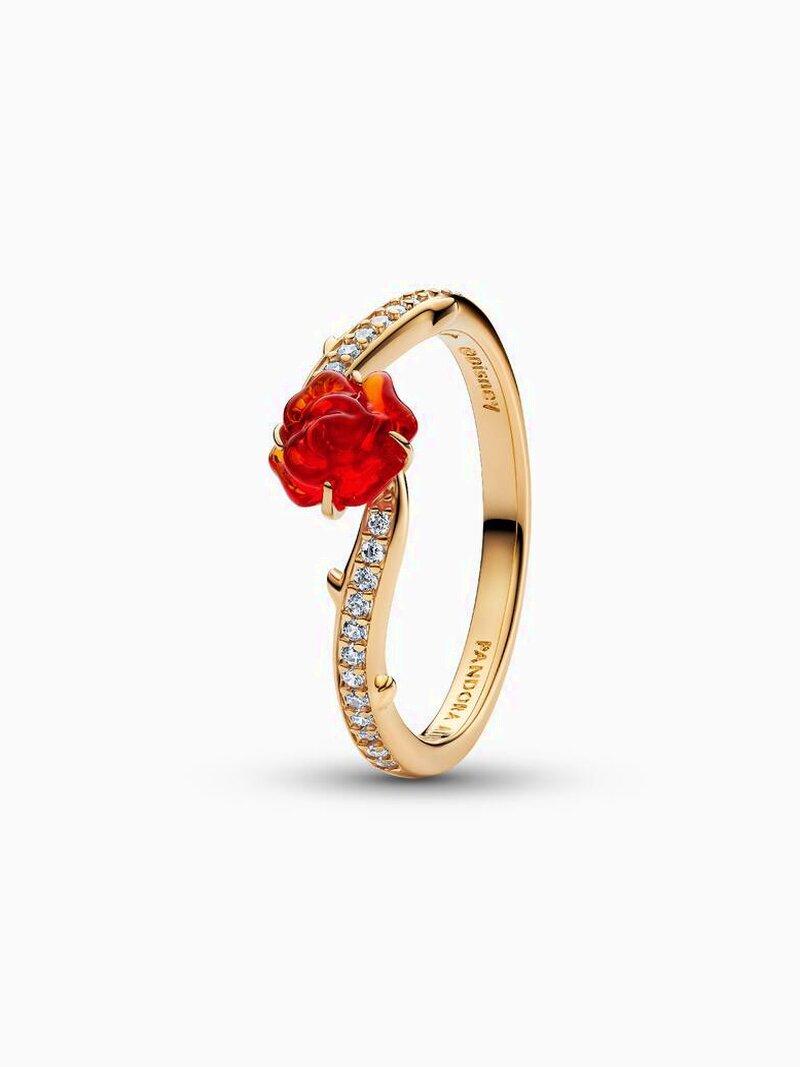 Rose-Themed Bracelet, Charms and Ring Set