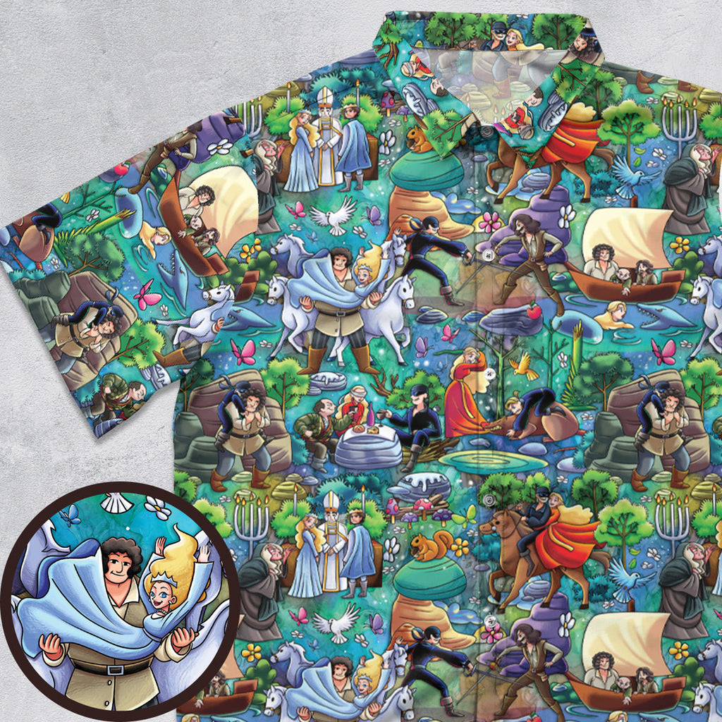 Sword Fight The Princess Bride Button Down Shirt