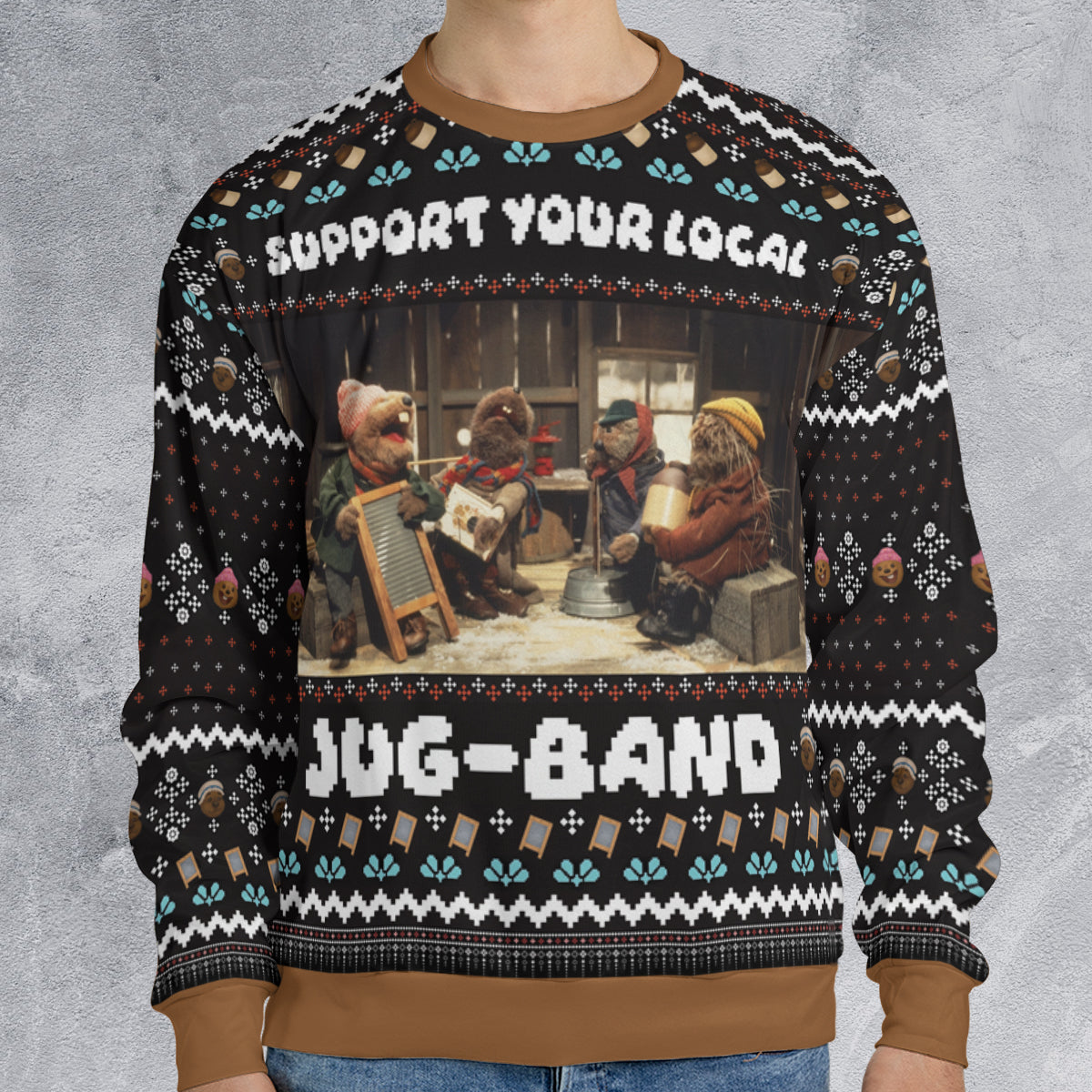 Support Your Local Band Ugly Christmas Sweatshirt