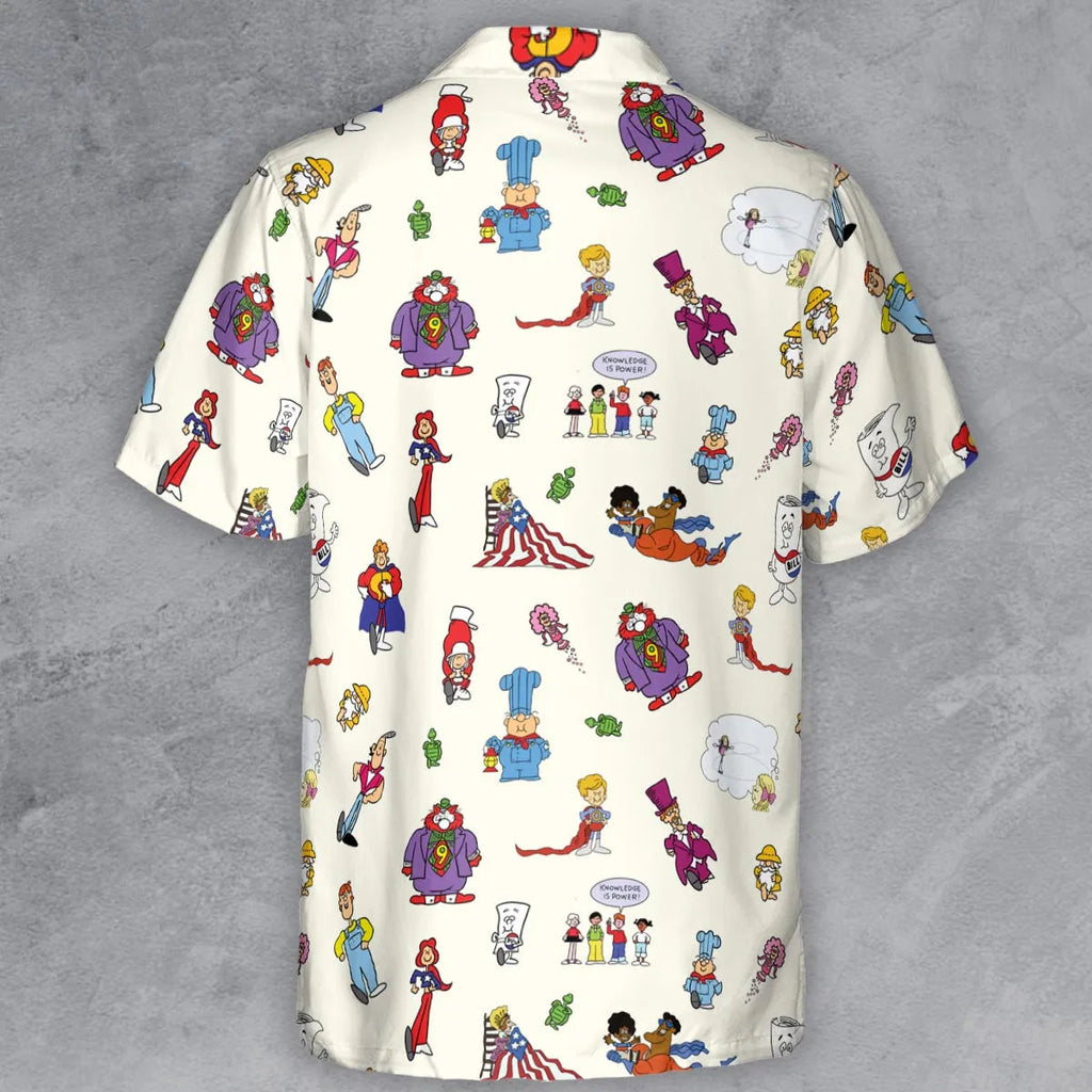 Schoolhouse Rock Characters Button Down Shirt
