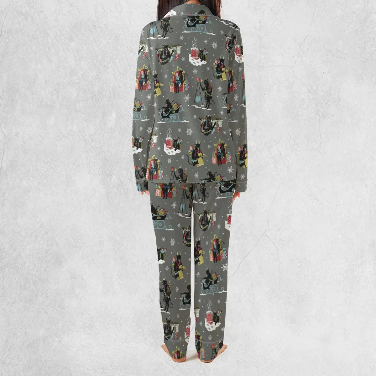Unusual Christmas Krampus Pajamas Set