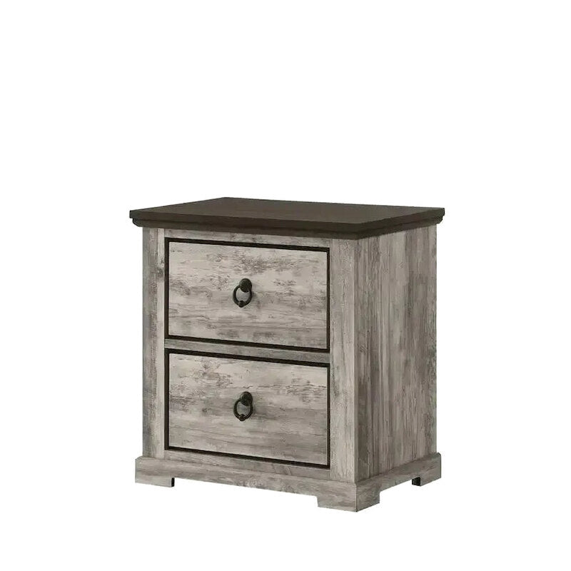 Aimon Rustic Gray 5-Piece Panel Bedroom Set - King Or Queen