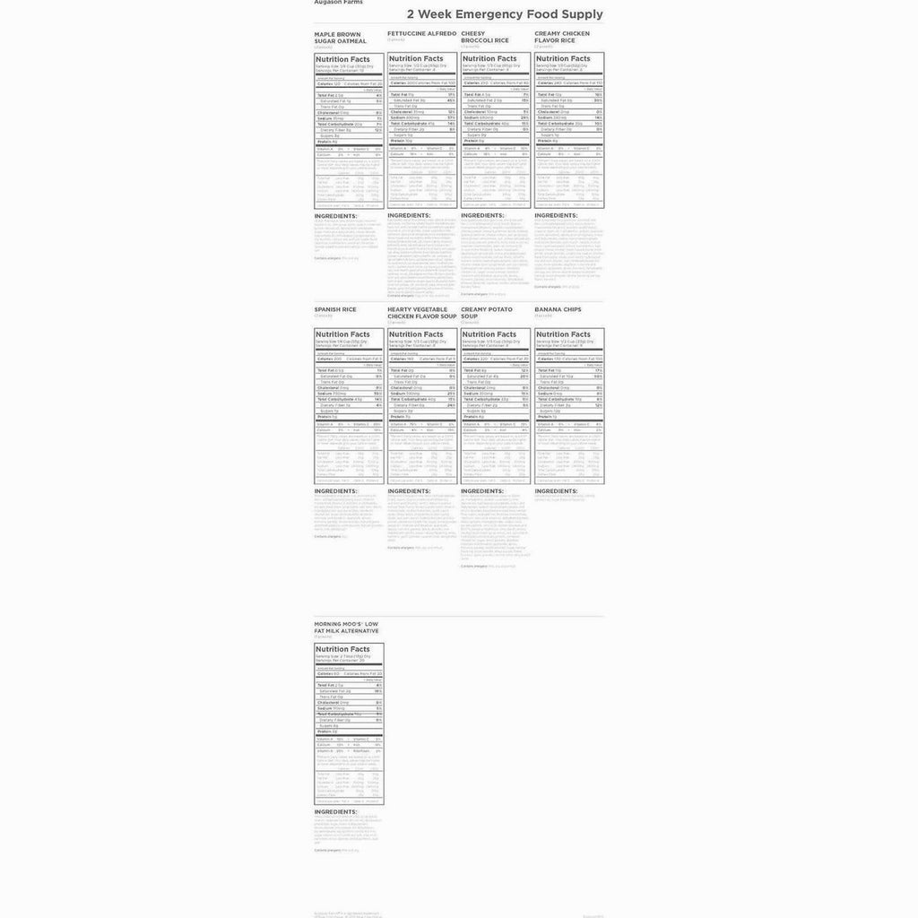 Augason Farms Emergency Food Supply - 2 Week, 1 Person, 140 Servings