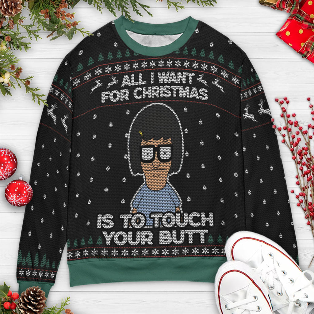 Tina Belcher Style Ugly Christmas Sweatshirt