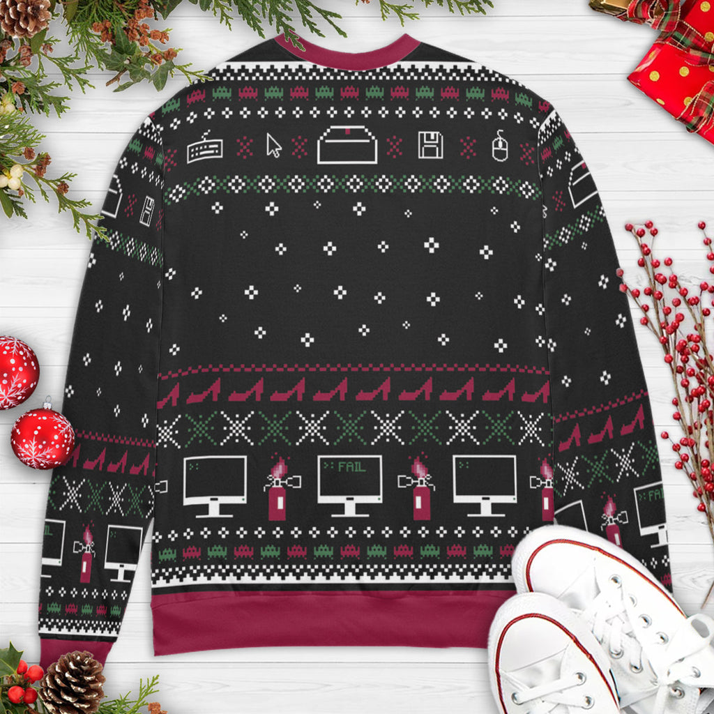 The Xmas Crowd The IT Crowd Ugly Christmas Sweatshirt